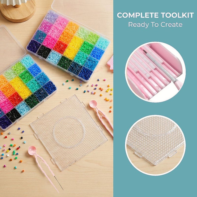 1015 Color Hama Beads Kit 48 Colors 16800pcs With Square Template And Tools - Image 4