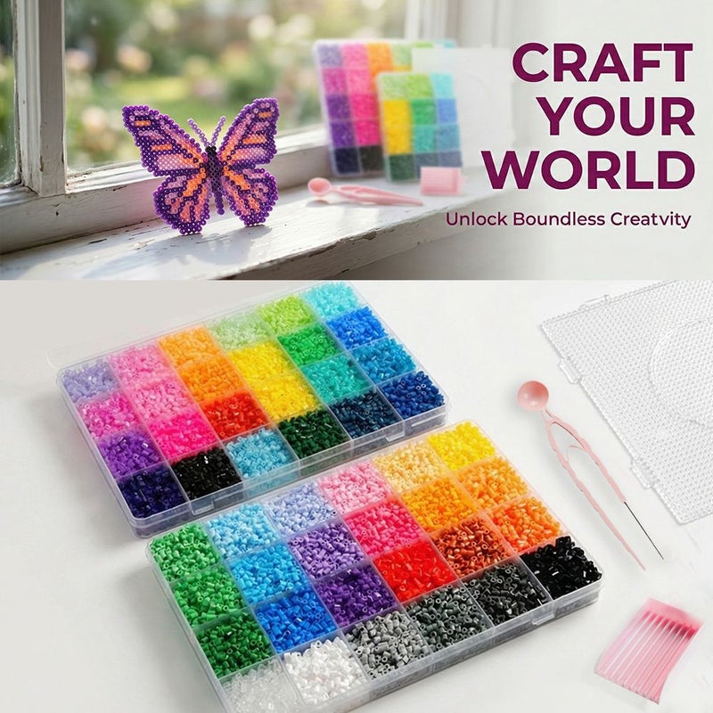 1015 Color Hama Beads Kit 48 Colors 16800pcs With Square Template And Tools - Image 3
