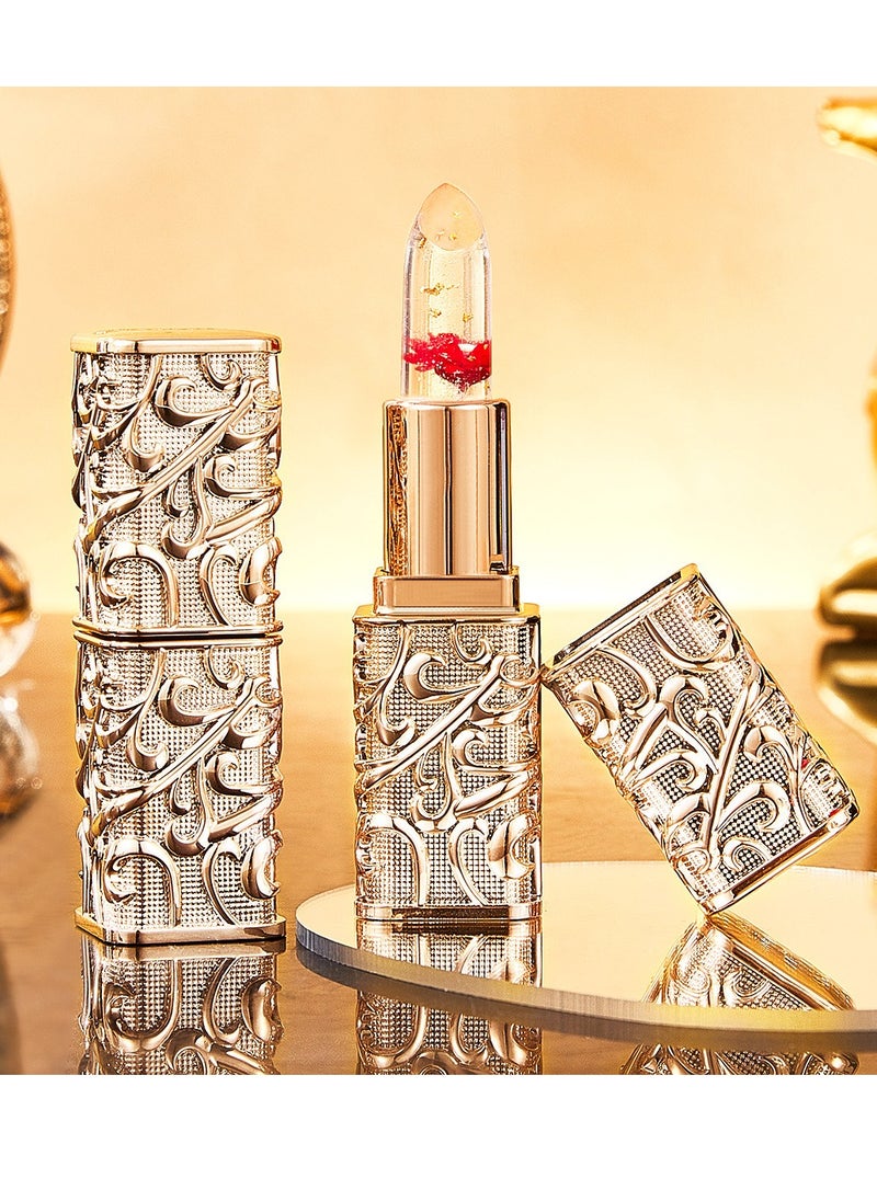 Waterproof Flower LipStick Jelly Flower Transparent Color Changing Lipstick Long Lasting Flower Lipsticks Lip balm