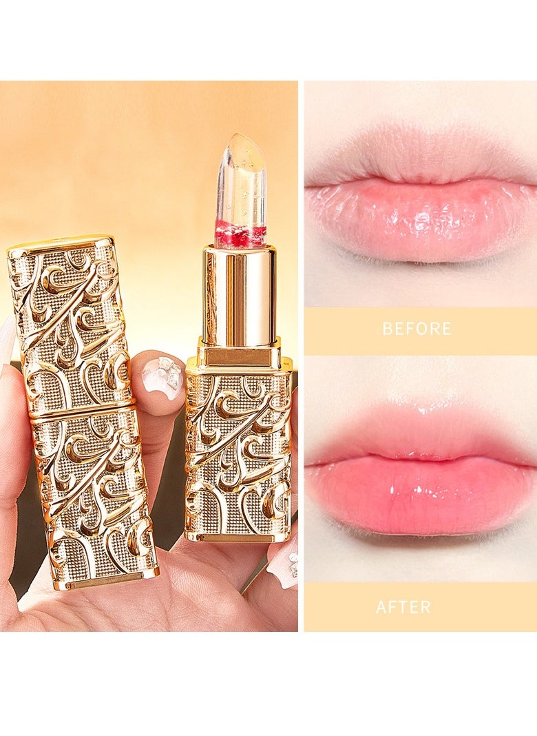 Waterproof Flower LipStick Jelly Flower Transparent Color Changing Lipstick Long Lasting Flower Lipsticks Lip balm