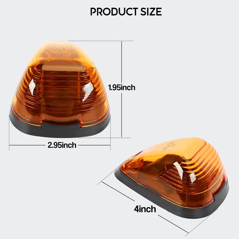 FSBCGT 5PCS Amber Cab Roof Marker Lights - Image 2