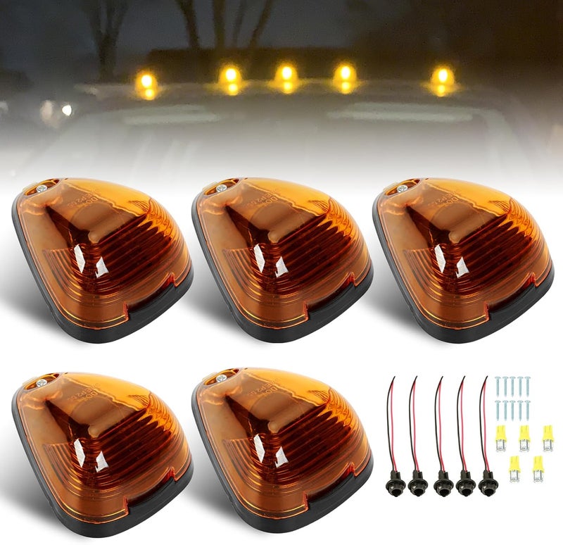 FSBCGT 5PCS Amber Cab Roof Marker Lights - Image 1