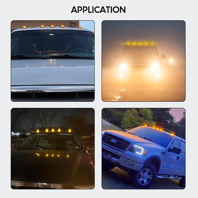 FSBCGT 5PCS Amber Cab Roof Marker Lights - Image 4