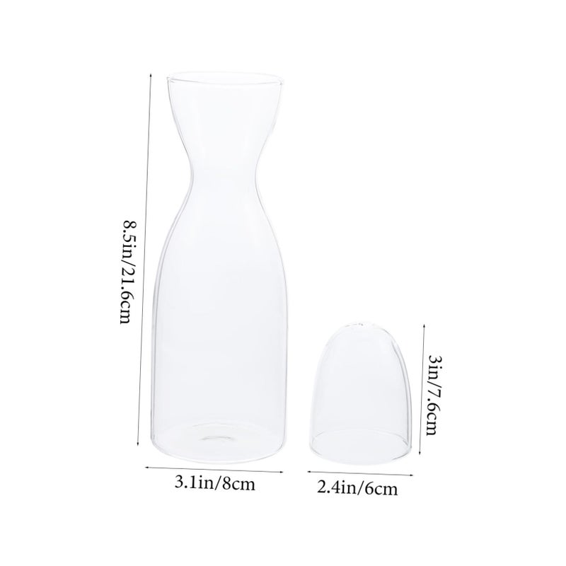 Glass Water Pitcher with Lid Multi Function Carafe for Cold Water Juice Bedside Bathroom - Image 3