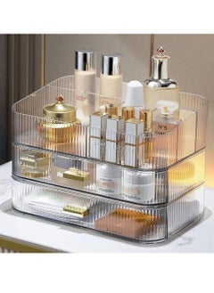 Phoenix Acrylic Makeup Organizer With Stackable Drawers, Bathroom Vanity Organizers And Storage, Ideal For Desk And Dresser Countertops, Great For Cosmetics, Skincare, Lipsticks(Organizer+2Drawers)  - Image 1