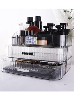 Phoenix Acrylic Makeup Organizer With Stackable Drawers, Bathroom Vanity Organizers And Storage, Ideal For Desk And Dresser Countertops, Great For Cosmetics, Skincare, Lipsticks(Organizer+2Drawers)  - Image 4