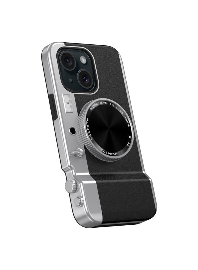 S-TOP Case For iPhone 15 3D Retro Bluetooth Camera Magsafe Mirror Phone Case - Image 1