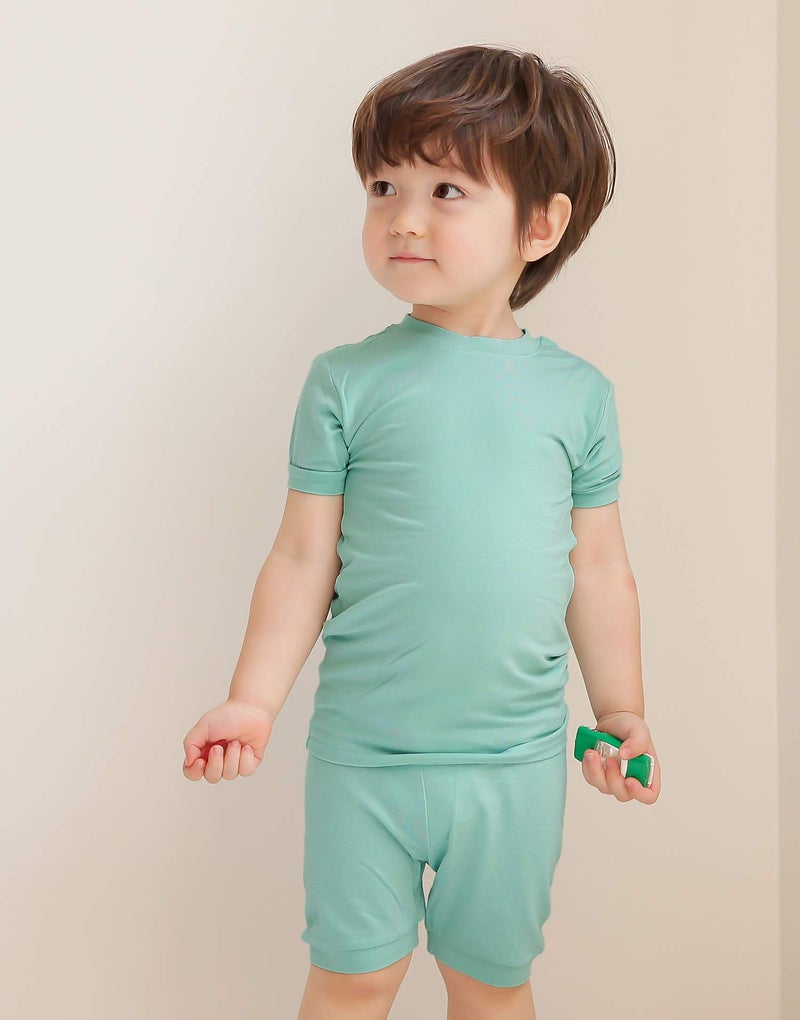 VAENAIT BABY Infant Kids Toddler Short Sleeve Sleepwear Pajamas 2pcs Set Colorful Creammint XXL - Image 2