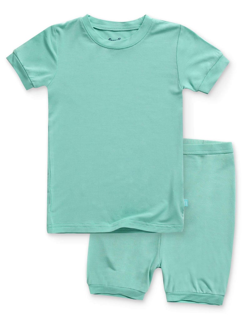 VAENAIT BABY Infant Kids Toddler Short Sleeve Sleepwear Pajamas 2pcs Set Colorful Creammint XXL - Image 1