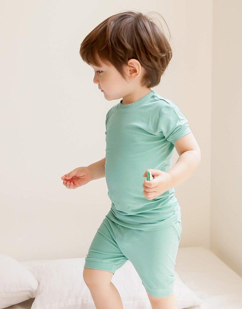 VAENAIT BABY Infant Kids Toddler Short Sleeve Sleepwear Pajamas 2pcs Set Colorful Creammint XXL - Image 5