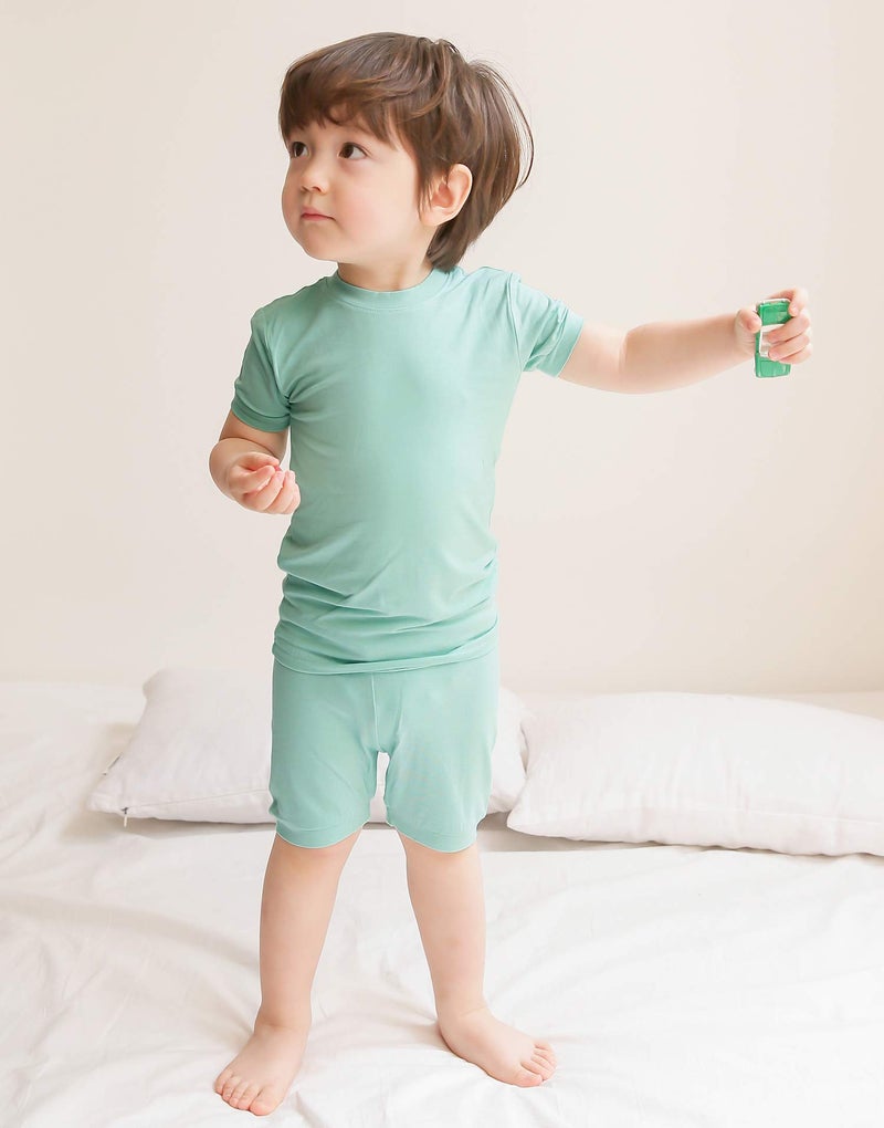 VAENAIT BABY Infant Kids Toddler Short Sleeve Sleepwear Pajamas 2pcs Set Colorful Creammint XXL - Image 4