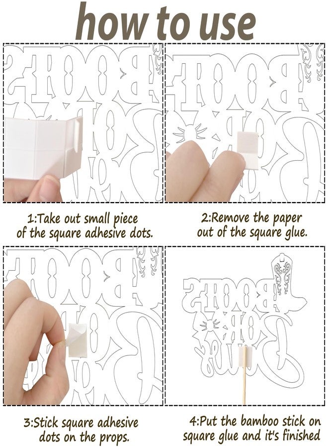 اوموني زينة طاولة لحفلة تحديد جنس المولود (بنين أو بنات) - 12 قطعة لامعة على شكل أحذية أو فيونكات - زينة طاولة لحفلة رعاة البقر - Image 5