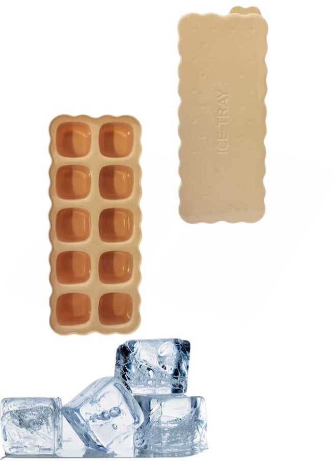 Happy Home - 1 Piece Of Ice Cube Tray With Lid Made Of High Quality Plastic Containing 10 Holes Ideal For Cooling Drinks And Juices - Image 1
