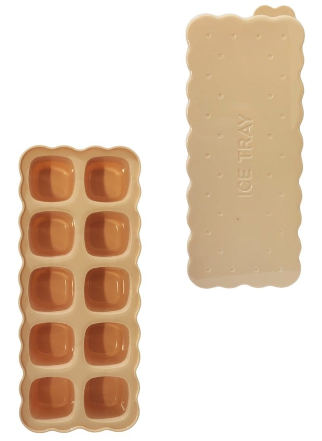 Happy Home - 1 Piece Of Ice Cube Tray With Lid Made Of High Quality Plastic Containing 10 Holes Ideal For Cooling Drinks And Juices - Image 1
