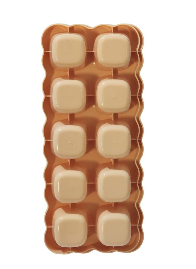 Happy Home - 1 Piece Of Ice Cube Tray With Lid Made Of High Quality Plastic Containing 10 Holes Ideal For Cooling Drinks And Juices - Image 1