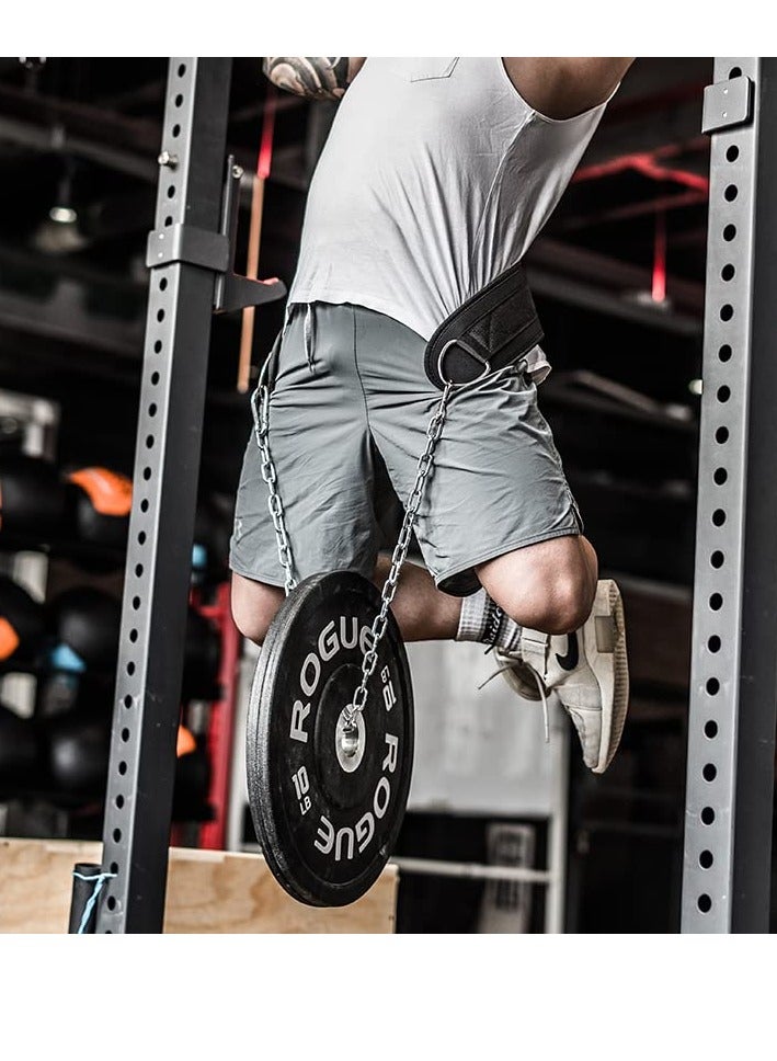 Excefore Weight Lifting Belt, Chain Fitness Dip Belt for Weightlifting Neoprene Support Weighted Pull Up Belt With Heavy Duty Steel Chain for Men Added Weight Training, Squat, Deadlift, Bodybuilding - Image 5