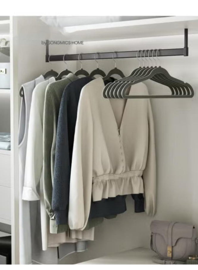Set of 20 Velvet Hangers, 42 cm Wide, Space-Saving, High Load Capacity, with 360° Swivel Hooks, for Coats Shirts Suits, Grey - Image 5