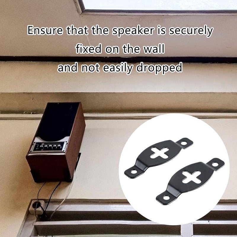 Black Wall Mount Speaker Brackets for Secure and Stable Equipment Installation - Image 3