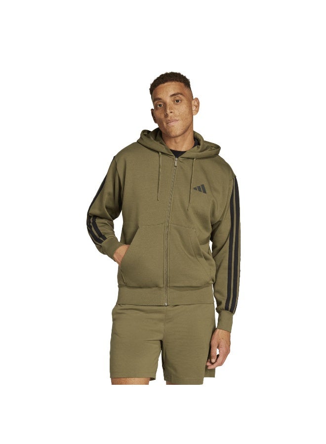 Adidas essentials three stripes fleece men hooded track top - Image 2