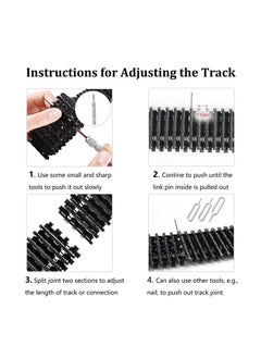 ماركة غير محددة Geek DIY Tracked Robot Chassis Smart Tank Car Kit with 2Pcs Motor, Remote Control Caterpillar Moving Robotic Platform Plastic Tracks for Arduino/Raspberry Pie/Microbit/Python/Steam  - Image 4