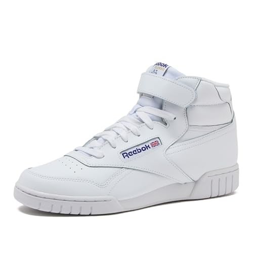 Reebok EX-O-FIT HI High Top Basketball Shoes for Men, Retro Men's Sneakers - White, 8 Medium - Image 1