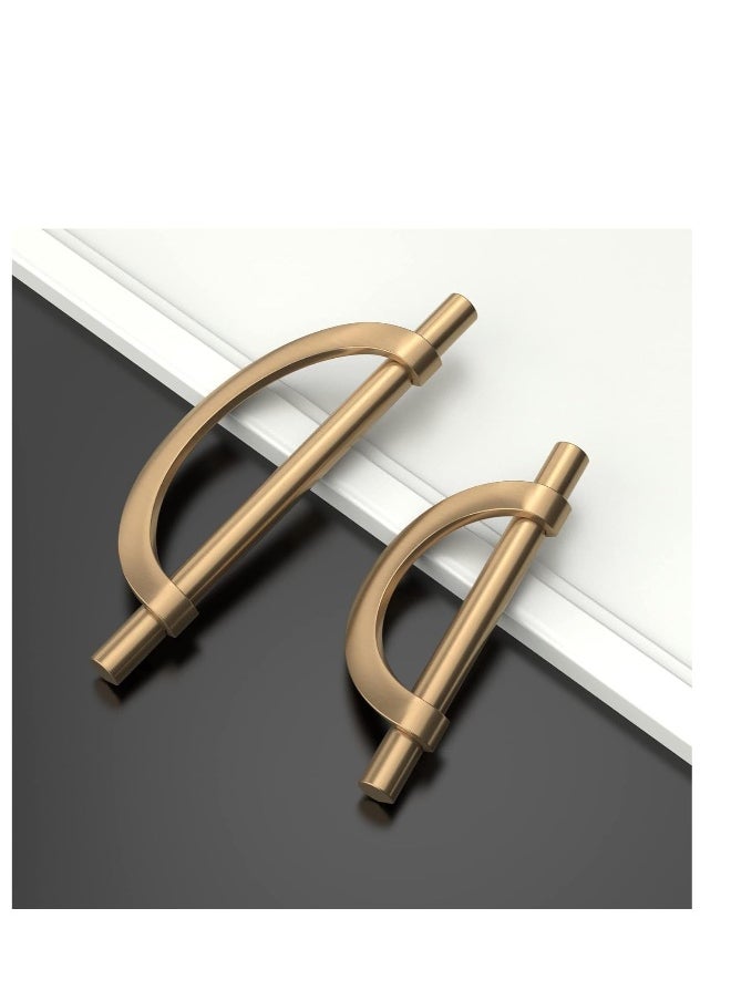 Generic 4-Pack Champagne Bronze Cabinet Pulls - 3.75 Inch (96MM) Hole Centers - Kitchen Cabinet Handles for Cupboards and Drawers - Stylish Hardware for Kitchen Cabinets  - Image 3