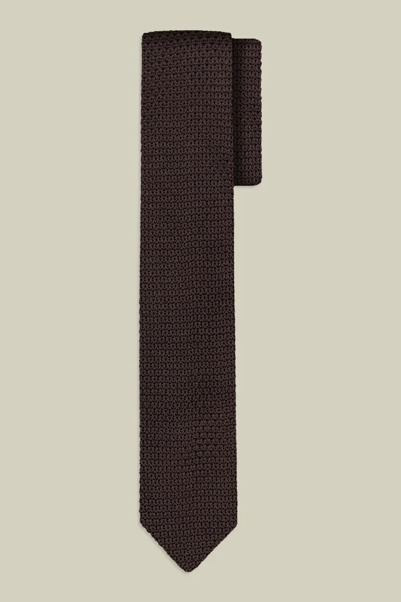 Doppelganger Plain men's tie - Brown