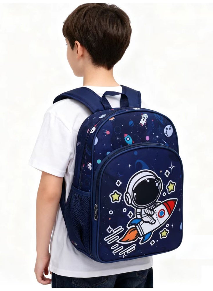 JCB CHIC مجموعة من 3 قطع حقائب ظهر للأطفال، حقيبة كتب للأطفال مع حقيبة ظهر وصندوق غداء ومجموعة أقلام رصاص. حقيبة مدرسية ثلاثية الأبعاد للأطفال والمراهقين في المرحلة الابتدائية - Image 3