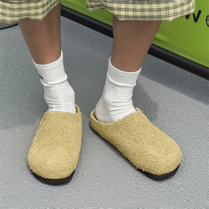 Soft-Soled Retro Non-Slip Half-Slip Sandals, Fashionable And Casual Thick-Soled Korean Style Boken Shoes 45370 Lemon Yellow-J - Image 2
