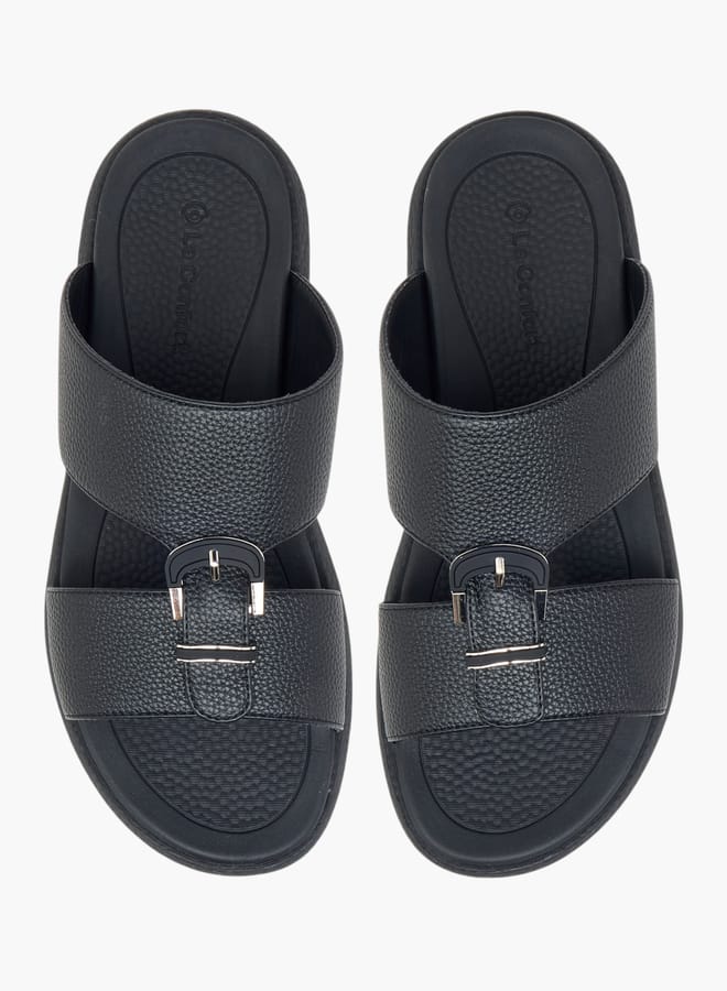 Le Confort Men's Buckle Detail Slip-On Arabic Sandals - Image 2