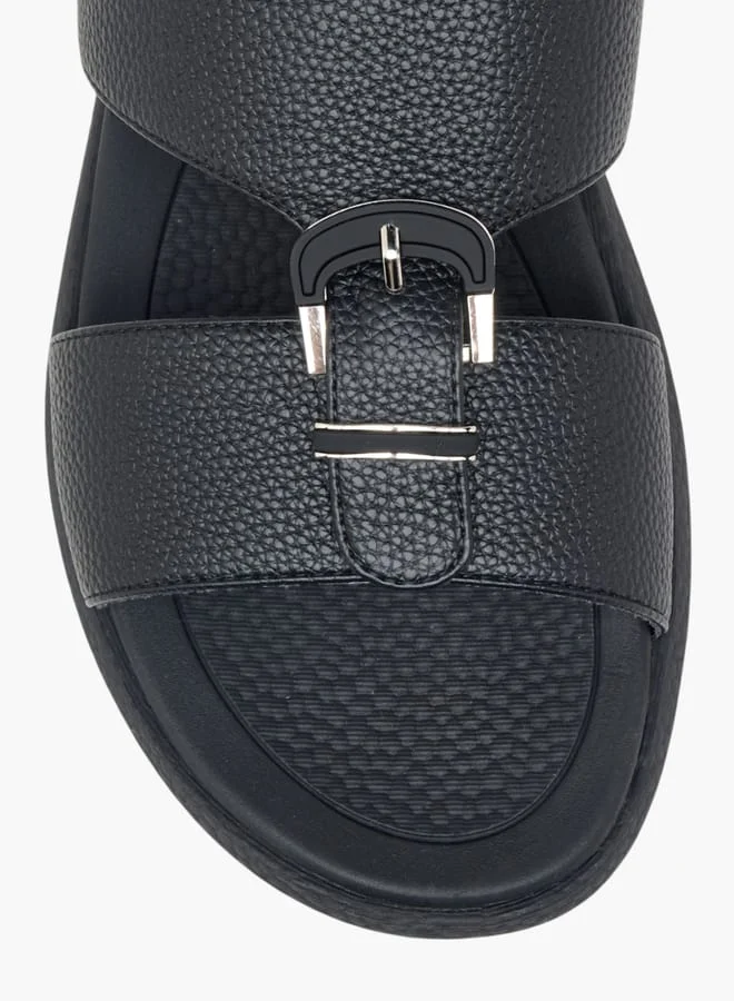Le Confort Men's Buckle Detail Slip-On Arabic Sandals
