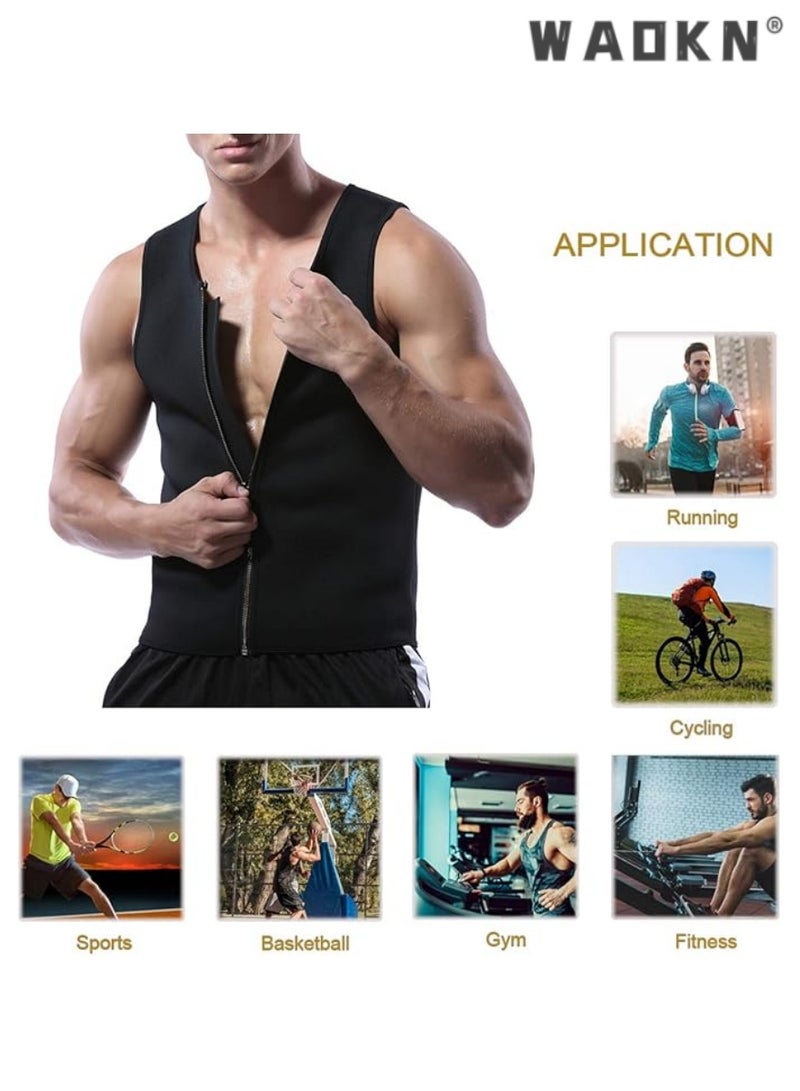 دبليو أيه أو كي أن الرجال النيوبرين سترة ، سستة السلس ، هو ممارسة ، وفقدان الوزن ، وصالة رياضية التعرق الخيار المثالي ، مع المضادة لفة ، تنفس النسيج ضغط الصدر دعم وظيفة ، من السهل ارتداء - Image 5