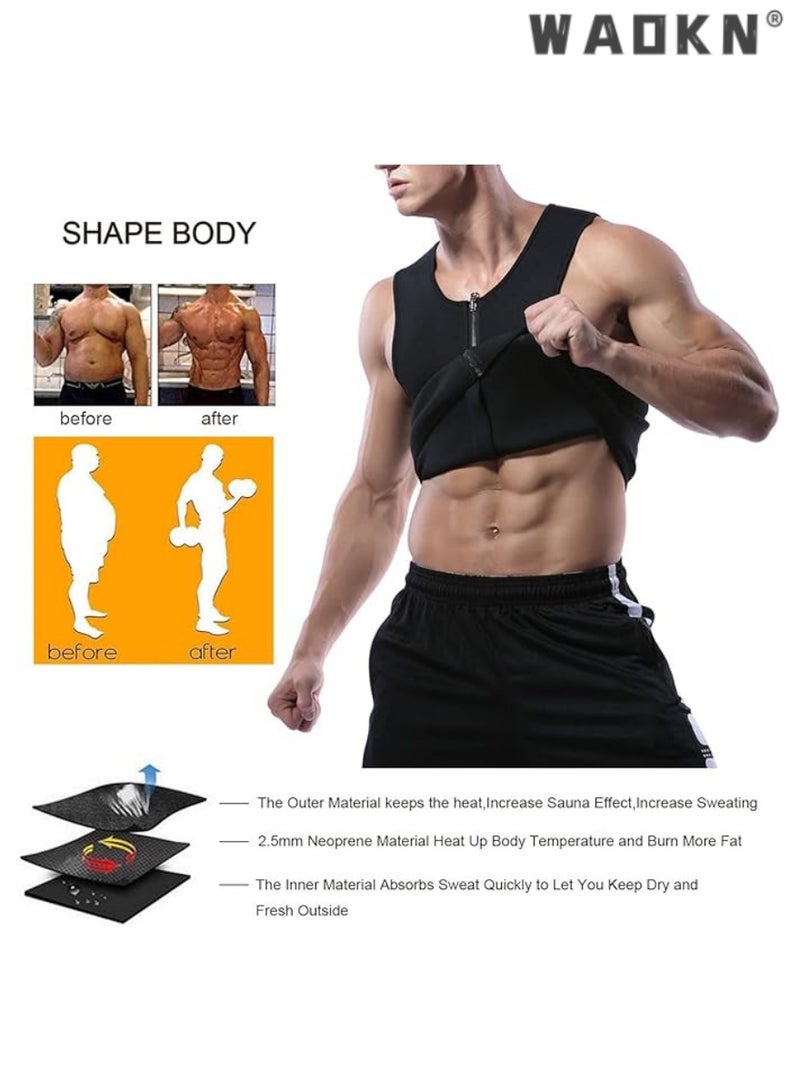 دبليو أيه أو كي أن الرجال النيوبرين سترة ، سستة السلس ، هو ممارسة ، وفقدان الوزن ، وصالة رياضية التعرق الخيار المثالي ، مع المضادة لفة ، تنفس النسيج ضغط الصدر دعم وظيفة ، من السهل ارتداء - Image 3