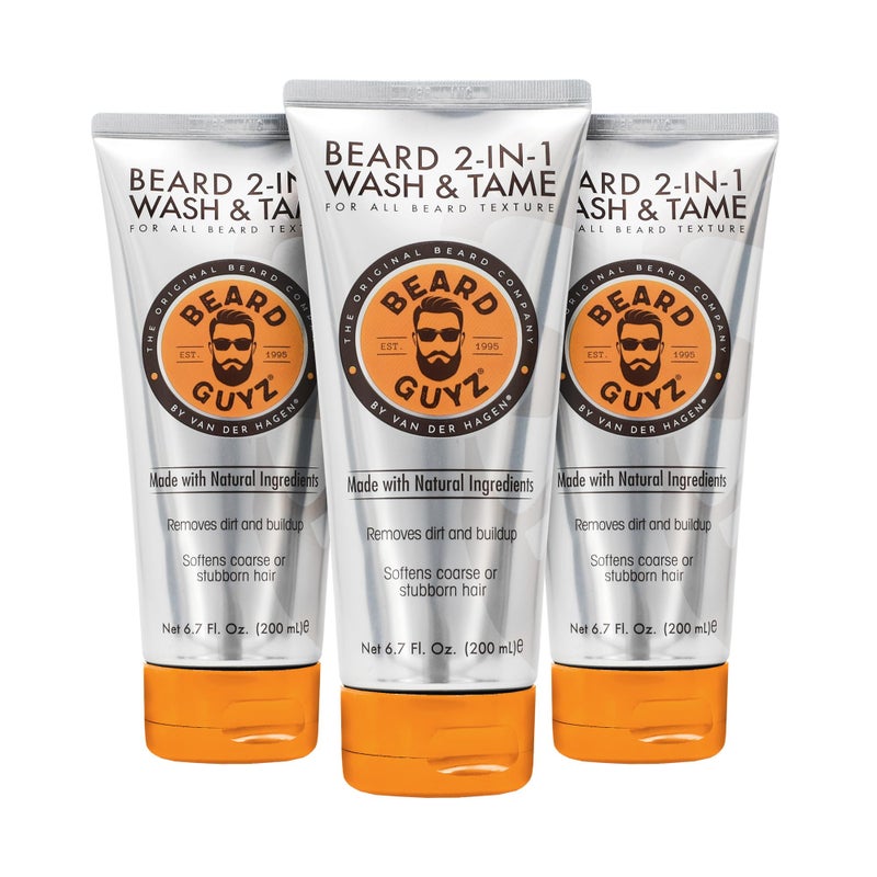 Beard Guyz 2-in-1 Beard Wash and Conditioner, Deep Cleansing Beard Shampoo for Men, Softening & Taming Formula â€“ 6.7 oz (Pack of 3) - Image 3