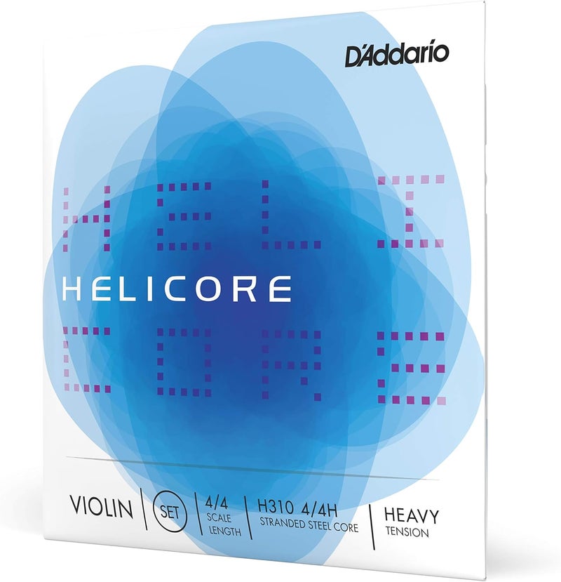 د'اداريو مجموعة أوتار كمان D'Addario Helicore مقاس 4/4 مع وتر E فولاذي عادي - H310 4/4H - مجموعة كاملة - شد ثقيل - Image 1