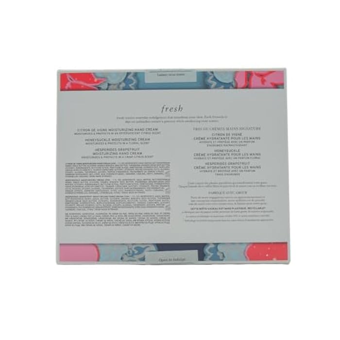 Fresh Signature Hand Cream Trio for Women - 3 Pc 1oz Moisturizing Hand Cream - Citron De Vigne, Honeysuckle, Hesperides Graperfruit - Image 2