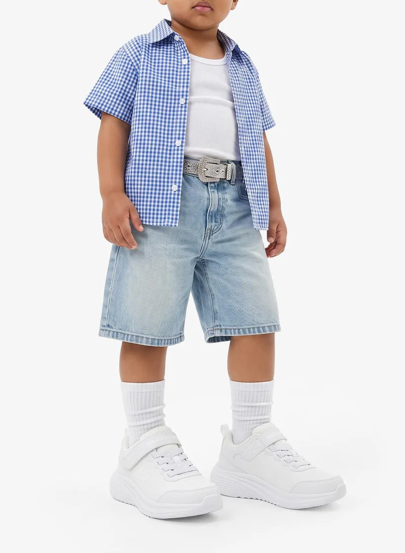 Skechers WHITE SYNTHETIC / WHITE TRIM Kids Bounder Pro for Men | Best Price UAE