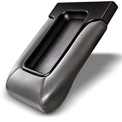 UMISHI Center Console Lid Kit Compatible with Chevy Silverado 9907Compatible with Chevrolet Suburban 20012006 Lid Arm Rest Latchfor CCLKCHGM001LGY191273641912736519127366 Dark