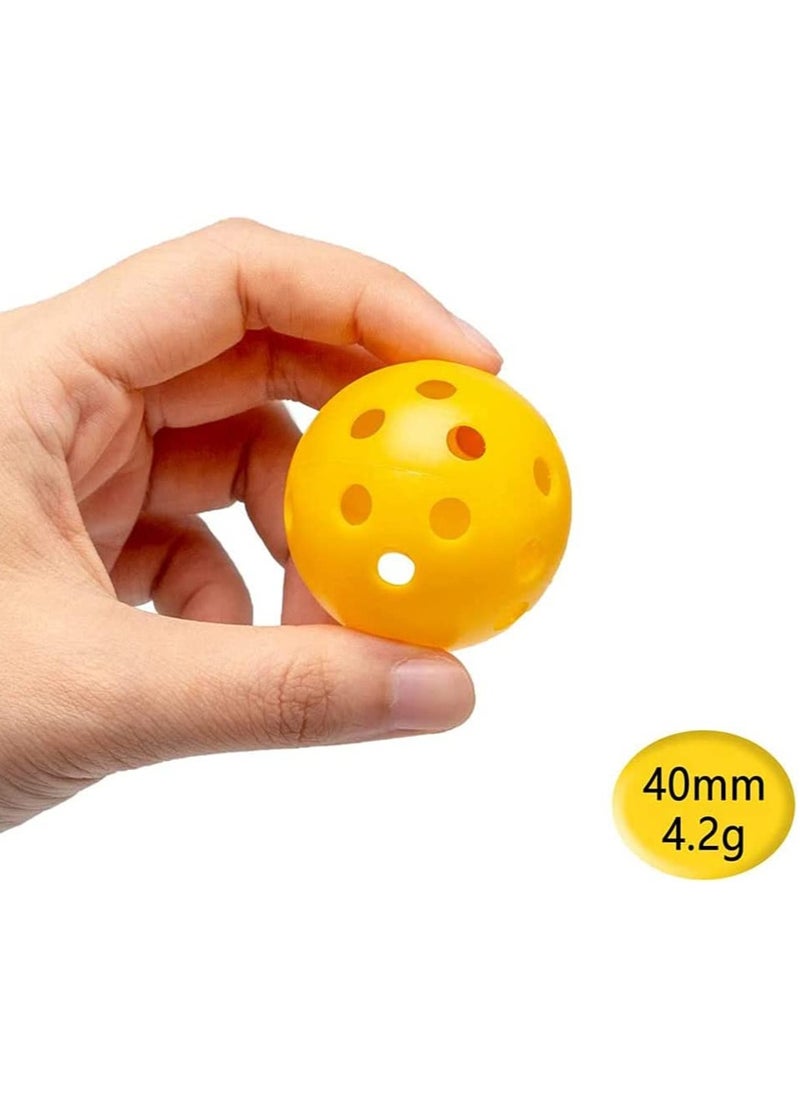 SYOSI - Practice Golf Balls, SYOSI 40mm Hollow Plastic Practice Balls Training Wiffle Balls Hollow Balls for Putting Practice, Swing Practice, Driving Range, Random Color 50pcs - Image 1