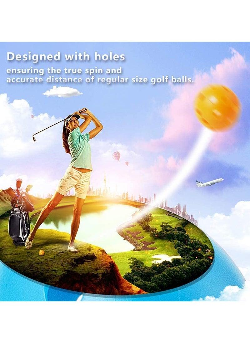 SYOSI - Practice Golf Balls, SYOSI 40mm Hollow Plastic Practice Balls Training Wiffle Balls Hollow Balls for Putting Practice, Swing Practice, Driving Range, Random Color 50pcs - Image 1