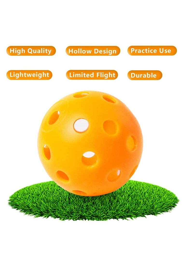SYOSI - Practice Golf Balls, SYOSI 40mm Hollow Plastic Practice Balls Training Wiffle Balls Hollow Balls for Putting Practice, Swing Practice, Driving Range, Random Color 50pcs - Image 1