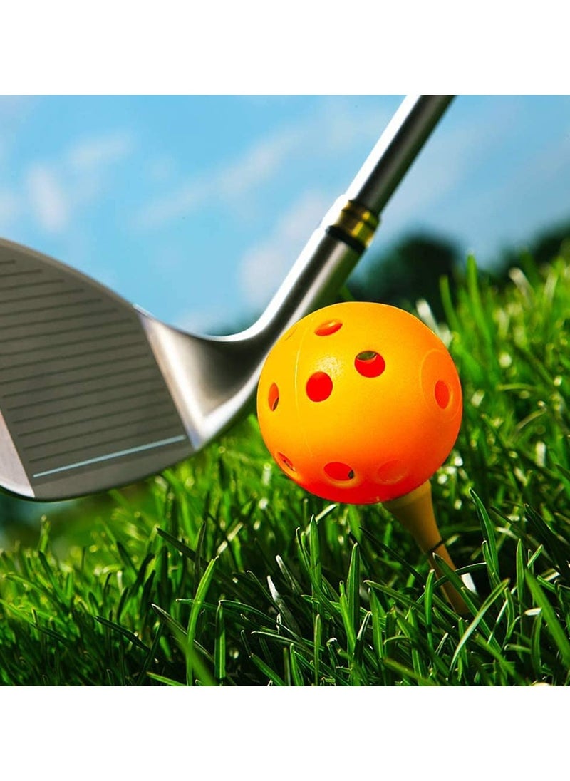 SYOSI - Practice Golf Balls, SYOSI 40mm Hollow Plastic Practice Balls Training Wiffle Balls Hollow Balls for Putting Practice, Swing Practice, Driving Range, Random Color 50pcs - Image 1