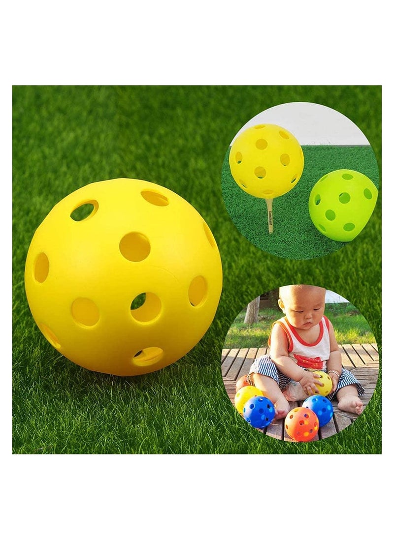 SYOSI - Practice Golf Balls, SYOSI 40mm Hollow Plastic Practice Balls Training Wiffle Balls Hollow Balls for Putting Practice, Swing Practice, Driving Range, Random Color 50pcs - Image 1