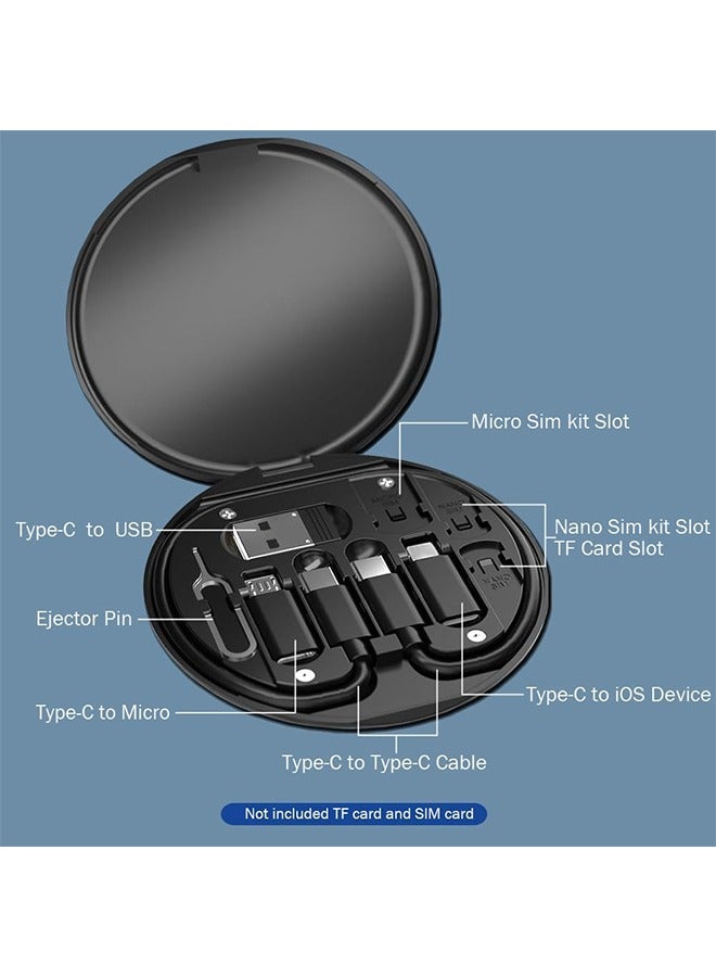 عام محول USB إلى USB-C، طقم محول كابل شحن USB C يحتوي على محولات OTG متعددة لكابل ذكر USB من النوع C/USB A/USB C/Micro USB/إضاءة، مزود بمستخرج SIM/فتحة SIM/حامل هاتف - Image 4