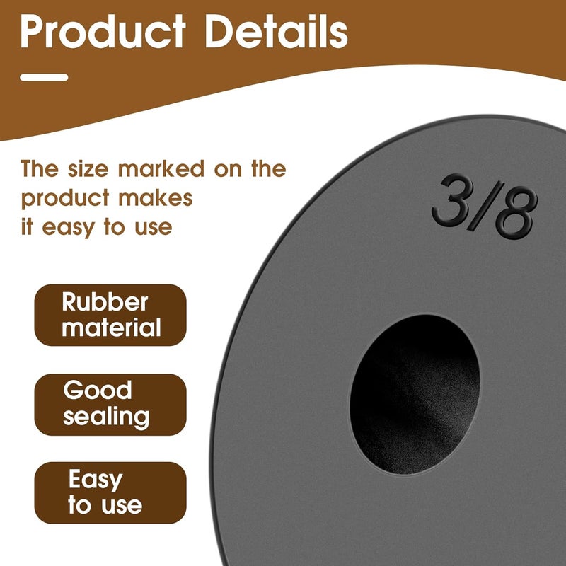 Sliverdew Rubber Washers Repair Kit - 116 Pcs Assorted Flat & Beveled Washers, Brass Bibb Screws for Outdoor Faucet Leak Repair - Image 5