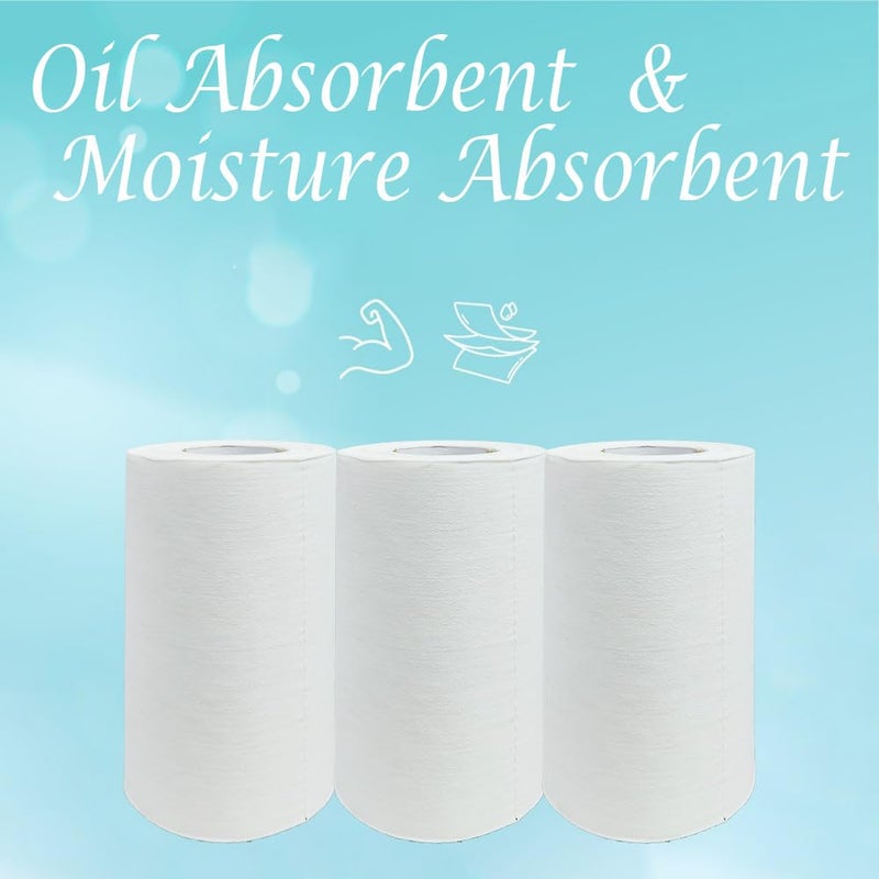 Warmfinity Multipurpose Kitchen Tissue/Towel 3 ply washable and reusable oil and moisture absorbent White Paper Roll (60 sheets per roll) (Pack of 3) - Image 2