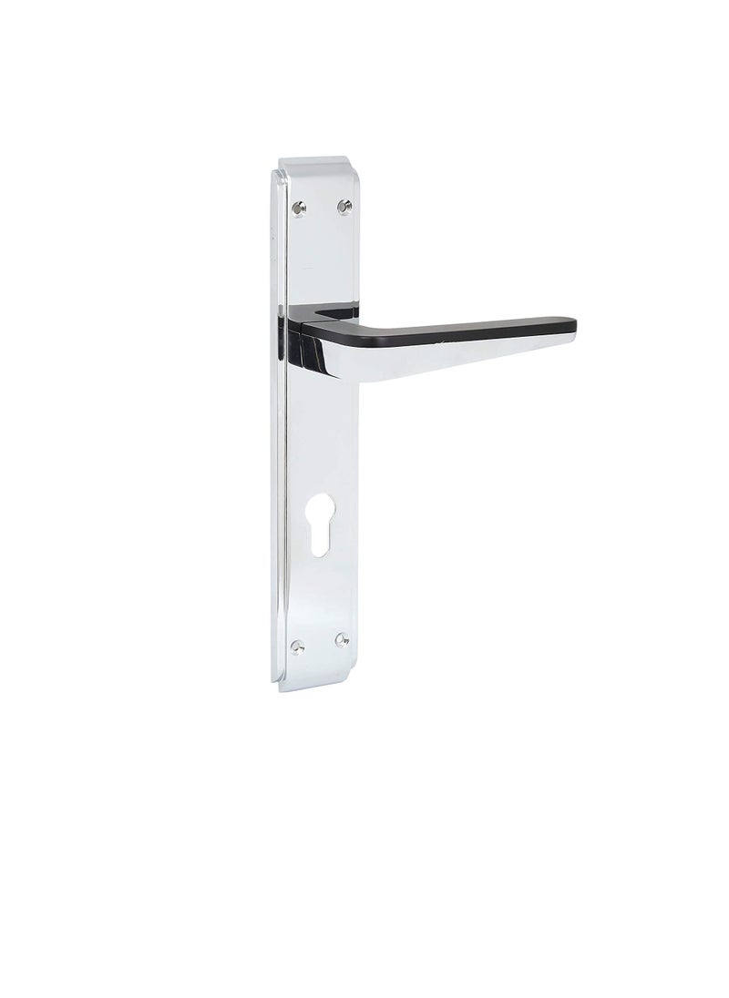 ROBUSTLINE Door Handle | Zinc Material | Silver Color | Black Handle Top | Robustline  - Image 2