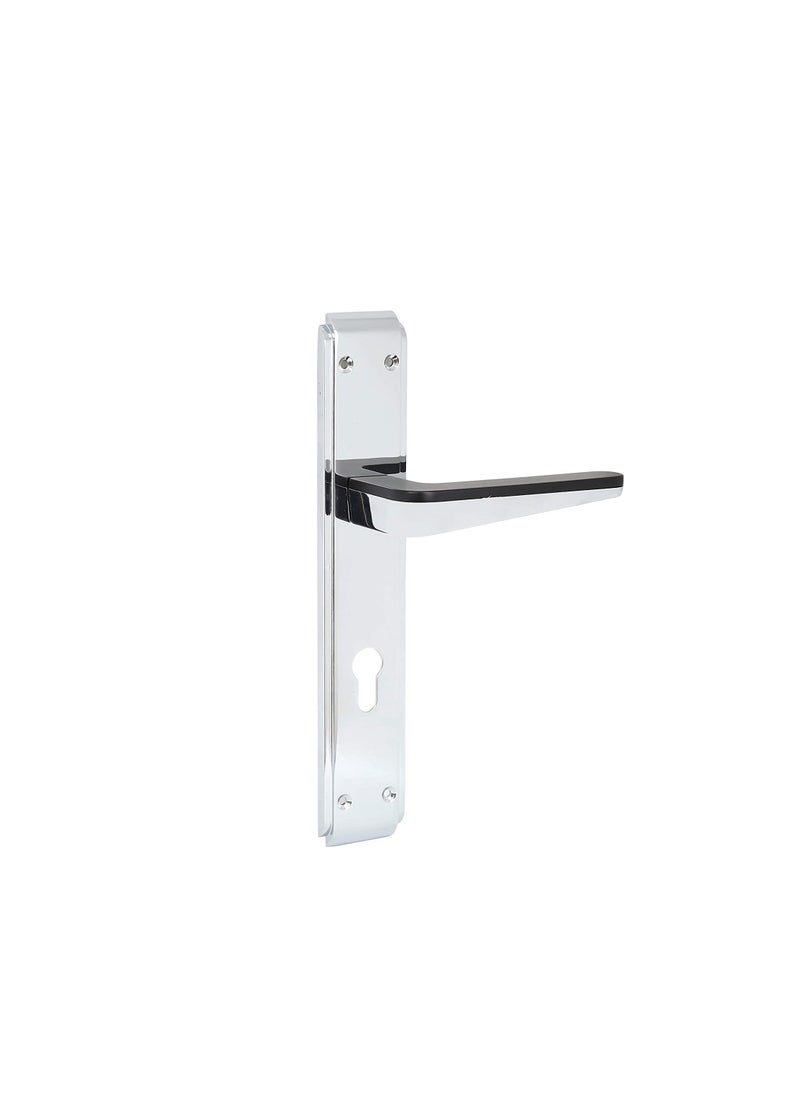 ROBUSTLINE Door Handle | Zinc Material | Silver Color | Black Handle Top | Robustline  - Image 1