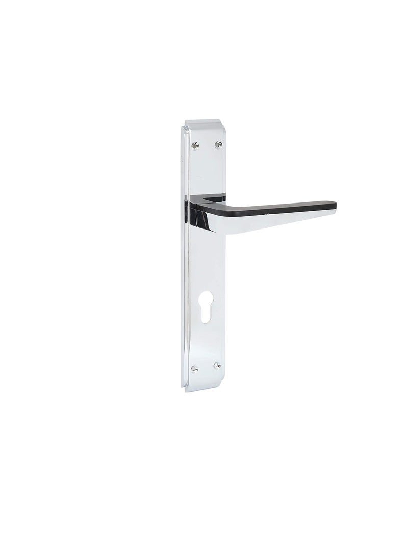 ROBUSTLINE Door Handle | Zinc Material | Silver Color | Black Handle Top | Robustline  - Image 3