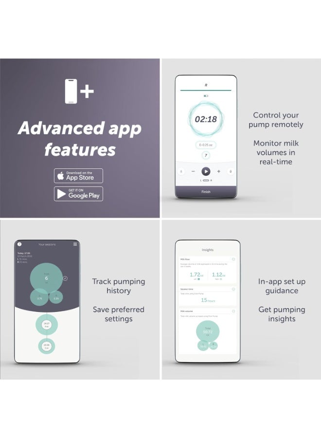 elvie Hands Free Discreet Portable Wearable Double Electric Breast Pump With App - The Smallest, Quietest Electric Breast Pump, 24MM/28MM, Breast Shields Included - Image 3